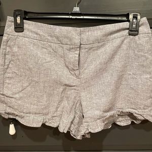 LOFT cute gray ruffle shorts